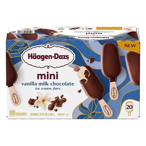 Haagen Dazs Mini Ice Cream Bars Frozen 185 Fl Oz 20 Ct Sams Club