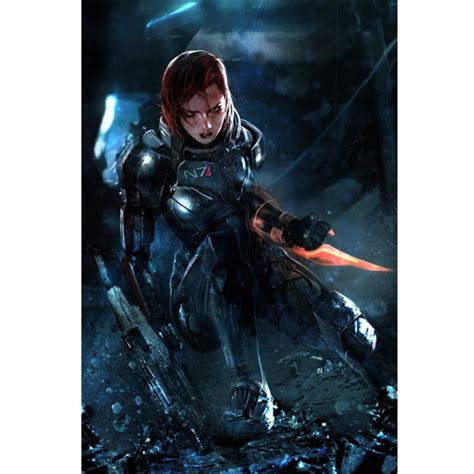 Mass Effect Wall Graphics Commander Jane Shepard Cover Art Ii Walls 360