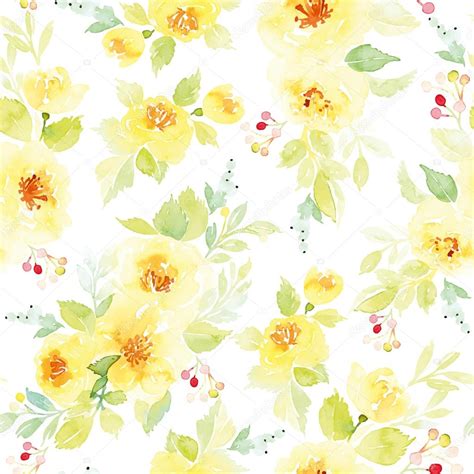 Watercolor Flower Pattern Stock Vector Karma15381 76584255