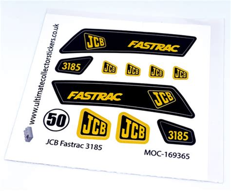 Sticker Sheet For Jcb Fastrac 3185 Moc 169365 U C Stickers