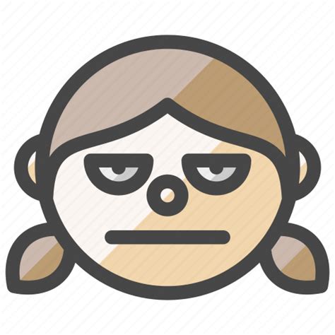 Girl Face Annoyed Not Interesting Bored Emoji Icon Download On