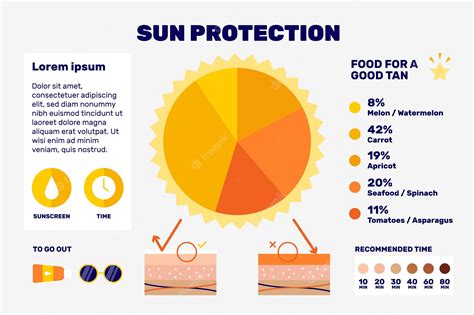 Infografía De Protección Solar Plana Vector Premium