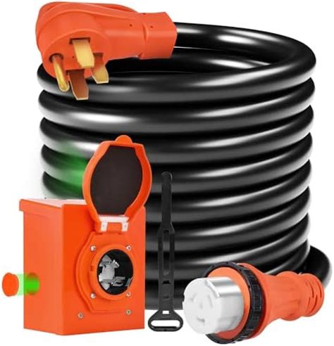 Amazon HZXVOGEN 50A 20FT Generators Cord And Power Inlet Box Combo