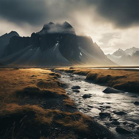 Premium Photo Vestrahorn Mountains In Stokksnes Iceland Illustration