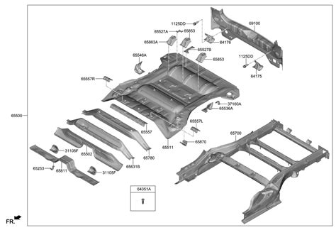 65998 M5000 Genuine Hyundai Bracket Battery MTG