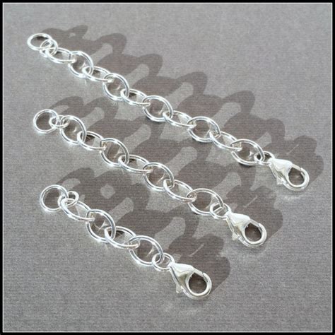 Heavy Duty Adjustable Extender Chain 925 Sterling Silver 2 Etsy