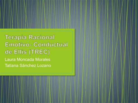 Terapia Racional Emotivo Conductual Ppt