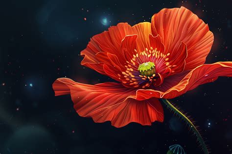 Single Red Poppy Flower Graphic by dreamclub270 · Creative Fabrica