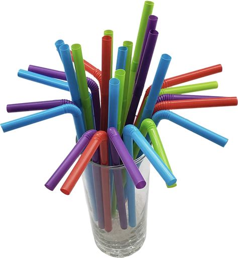 Amazon Kolorae Jumbo Flex Straws Milkshake Smoothie Colorful