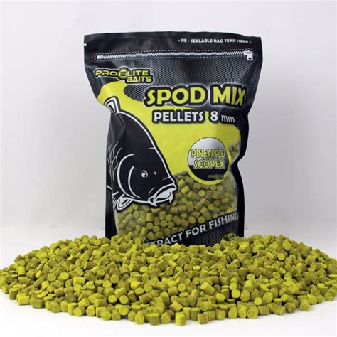 Pro Elite Baits Piña Scopex Classic Spod Mix Pellets 8mm Haldorado España