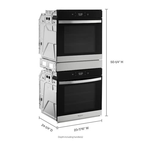 Whirlpool 24 In Smart Double Electric Wall Oven Single Fan Self Cleaning Fingerprint Resistant