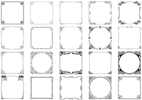 Premium Vector Decorative Frames And Borders Set