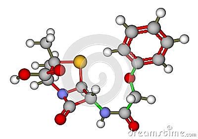 Penicillin V Molecular Structure Stock Photography | CartoonDealer.com ...