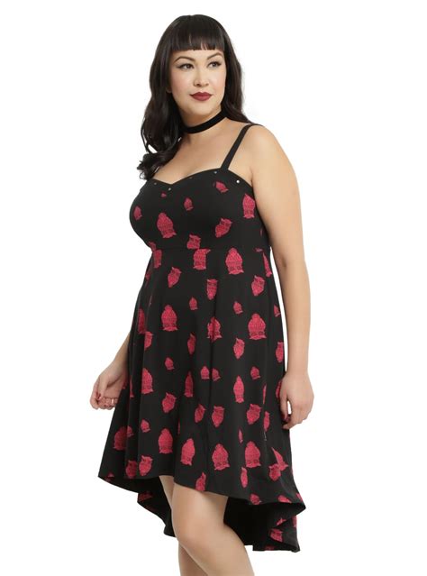 Royal Bones By Tripp Red Owl Hi Low Hem Dress Plus Size Hot Topic