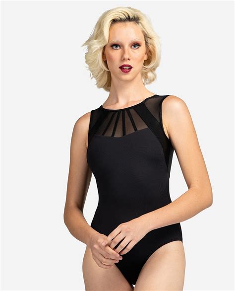 Womens High Neck Tank Leotard Gigi