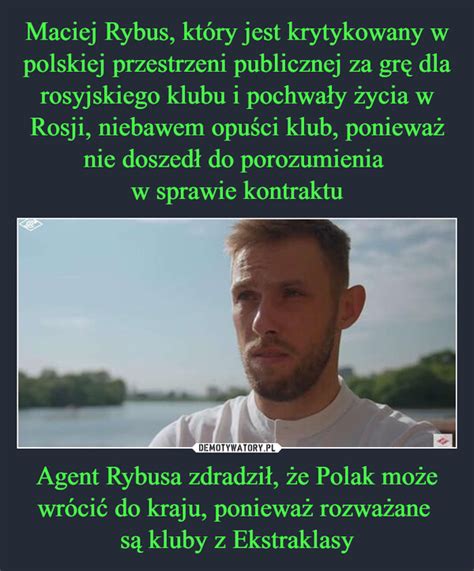 Maciej Rybus który jest krytykowany w polskiej przestrzeni publicznej