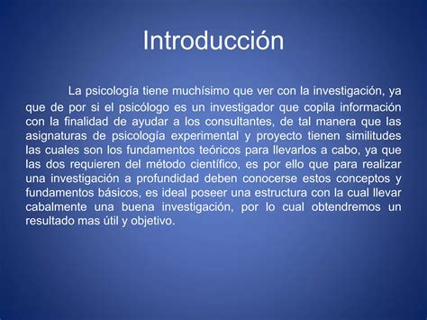 Psicologia Experimental Fundamentos Conceptuales Y Metodol Gicos Ppt