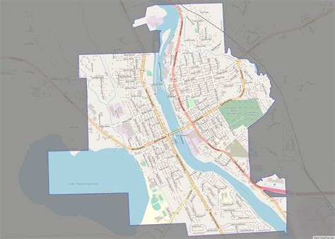 Map of Fulton city, New York - Thong Thai Real