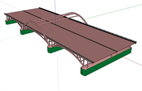 超宽现代风格桥梁su模型桥梁土木在线