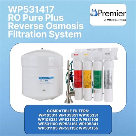 Watts Premier WP531417 RO Pure Plus Reverse Osmosis Filtration System