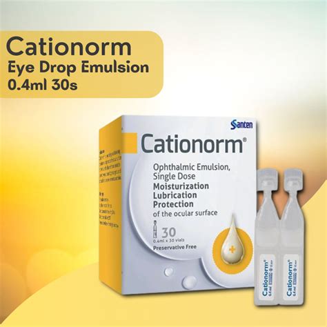 Exp 2026cationorm Ophthalmic Emulsion Single Dose 30x04ml Lazada