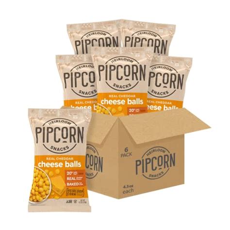 Heirloom Cheddar Cheese Balls By Pipcorn Oz Pk Healthy Snacks