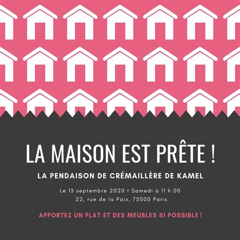 Modèles d'invitations pour votre crémaillère - Canva