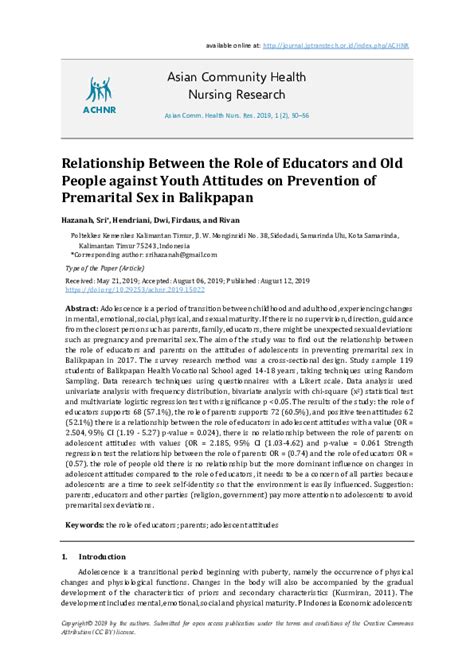 Pdf Relationship Between The Role Of Educators And People Old Against