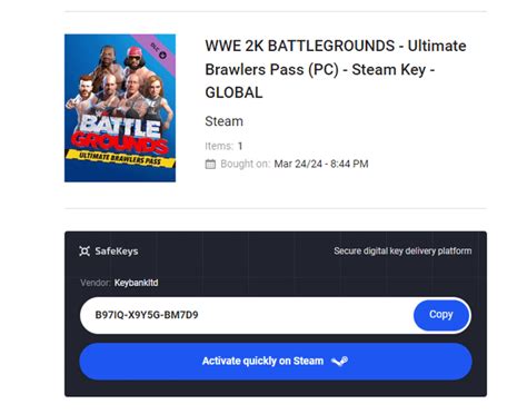 Wwe 2k Battlegrounds Ultimate Brawlers Pass Pc Steam Key Global