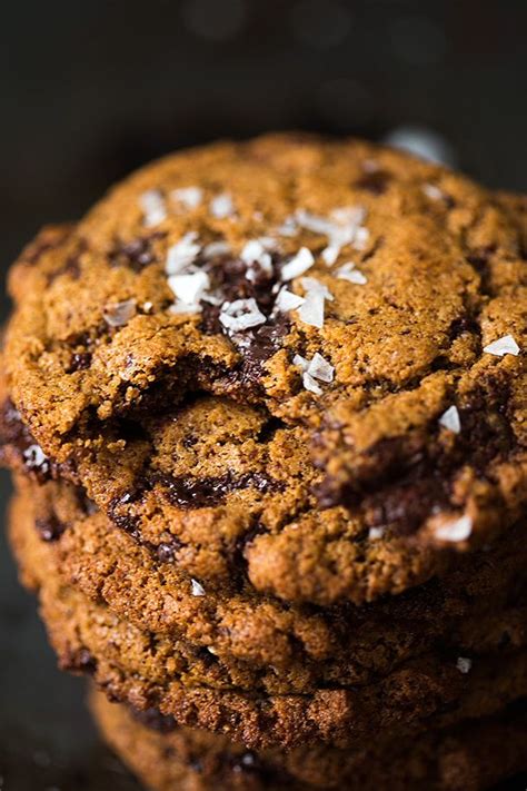 Irresistible Chewy Dark Chocolate Chunk Cookies With A Hint Of Sea Salt