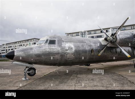 a Fokker F27 stands on the grounds of the former airport Butzweilerhof ...