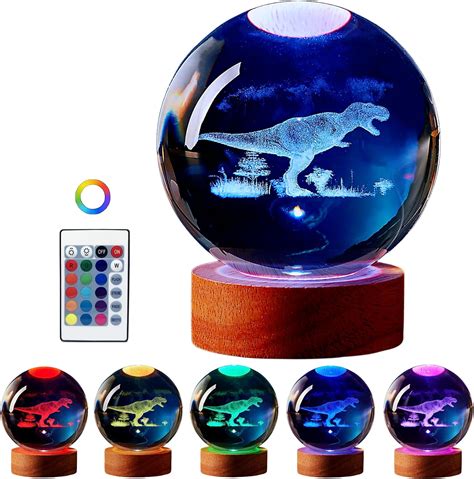 Digfpwt Dinosaur Crystal Ball Lamp D K T Rex In Usb Powered