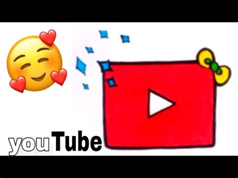 How To Draw YouTube Logo Step By Step YouTube Button Drawing Easy