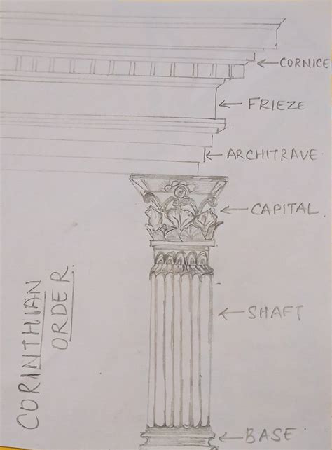 Corinthian Order Columns || Greek Period | Corinthian order, Architecture drawing art ...