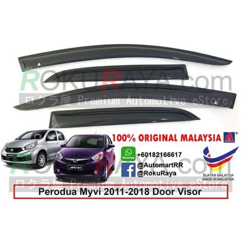 Perodua Myvi Lagi Best Icon 2nd Gen 2011 2018 AG Door Visor Small