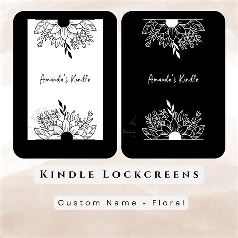 Custom Kindle Lock Screen E Reader Lockscreen Kindle Custom Wallpaper E