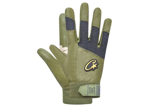 Corteiz Leather Gloves Gutta Green Mens Fw23 Gb