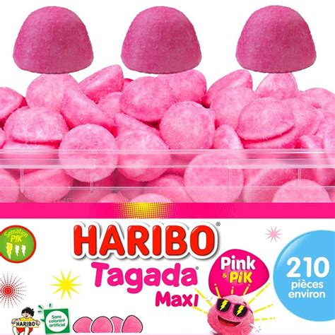 Maxi Fraise Tagada Pink Bonbon Haribo Tagada Pink Maxi Tagdaa Pink