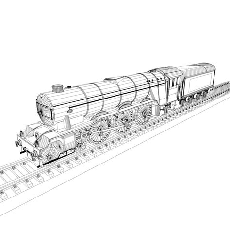 flying scotsman 3D Model Game ready .fbx .ma .mb - CGTrader.com