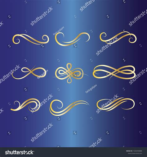 Fancy Lines Clipart Vector Stock Vector (Royalty Free) 1020490888 ...