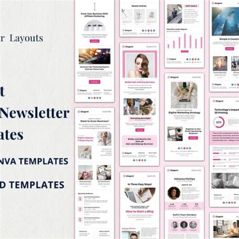 Elegant Canva Newsletter Templates – MasterBundles