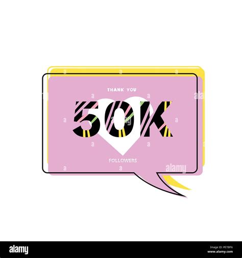 50k Followers Thank You Card Celebration 50000 Subscribers Geometric