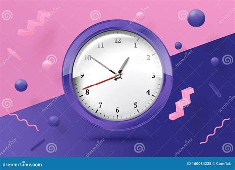 Vector D Realistas Relojes Luminosos Escena Abstracta Ilustraci N Del