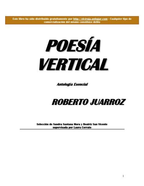 Roberto Juarroz Poesía vertical Pagina de Poesia