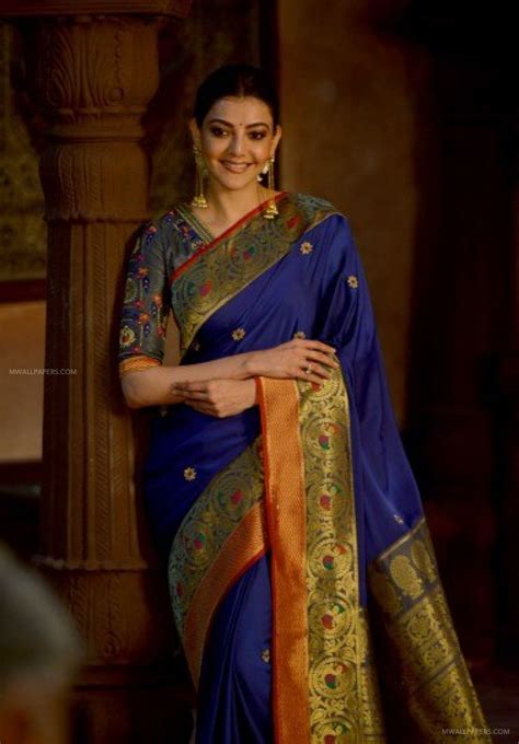 Kajal Agarwals Traditioanl Saree Hd Images Hd Wallpapers Kajal