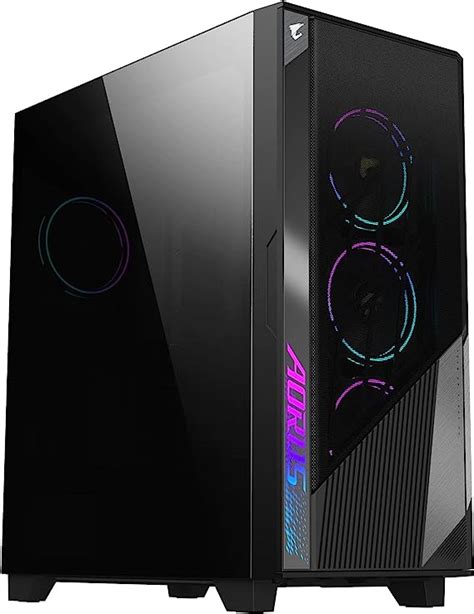 Gigabyte Aorus C500 Glass Black Mid Tower Pc Gaming Case Tempered Glass Usb Type