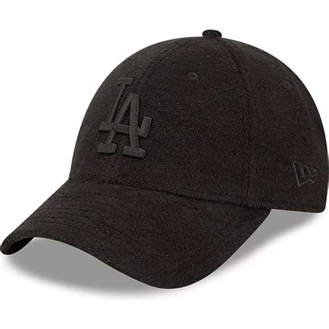 New Era Curved Brim Black Logo 9FORTY Towelling Los Angeles Dodgers MLB ...