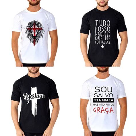 Kit Camiseta Estampada Evang Lica Igreja C Lula Blusa B Blia Jesus