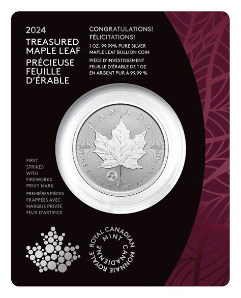 2024 Canada 5 1 Oz Silver Treasured Maple Leaf First Strikes W