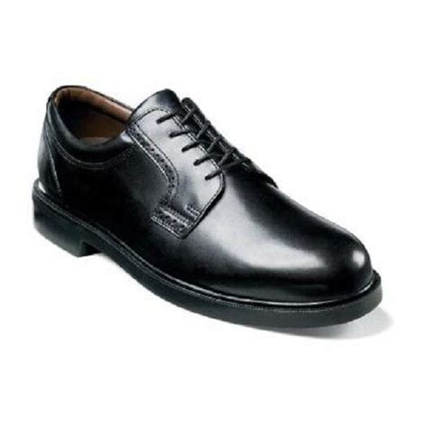 Florsheim Florsheim Mens Shoes Noble Black Leather Plain Toe Classic